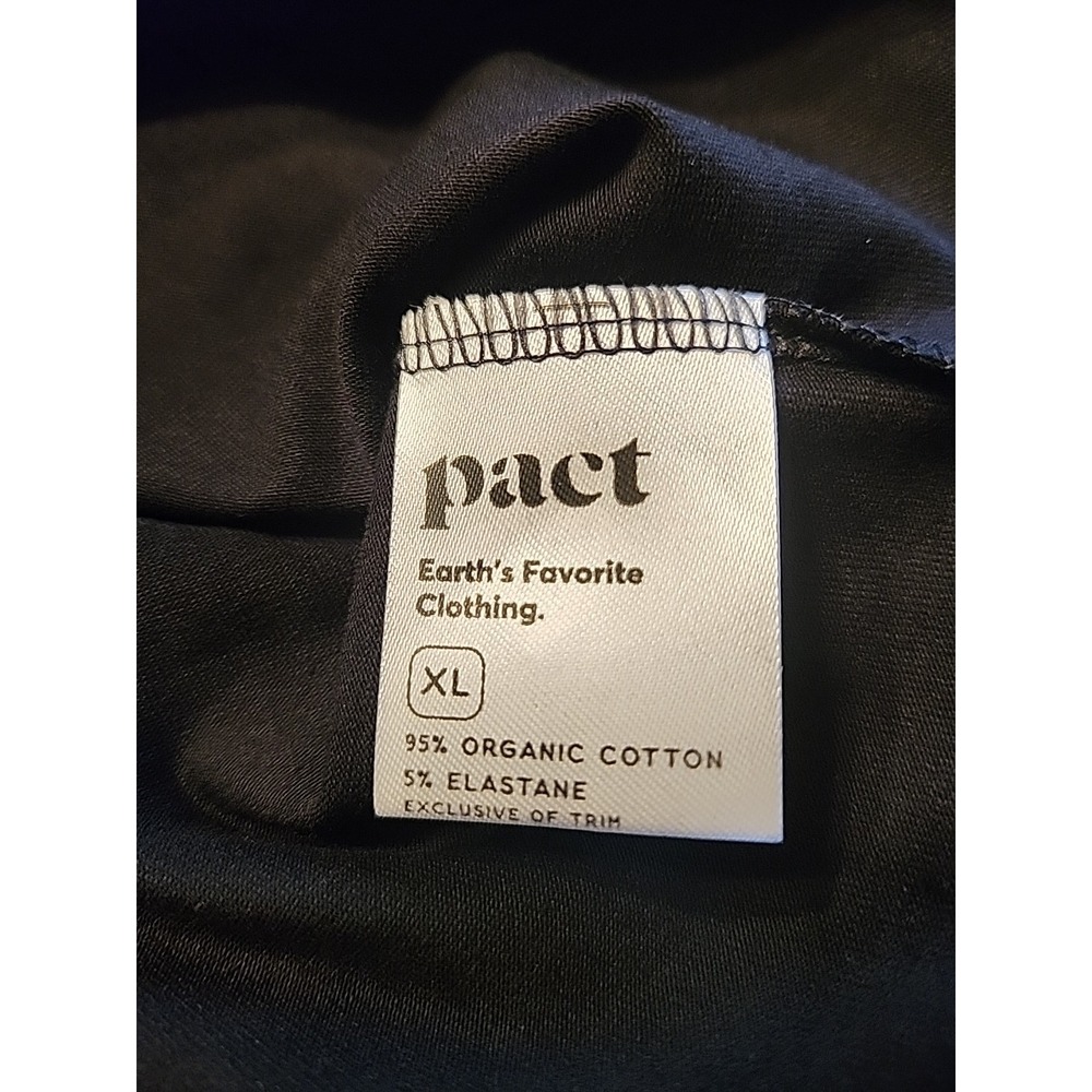 Pact‎ Shirt Womens Size XL Black Long Sleeve Organic Cotton Crewneck - Picture 6 of 7